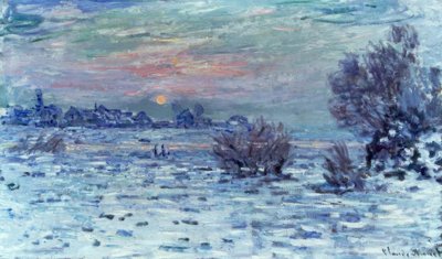 Winter on the Seine, Lavacourt by Claude Monet